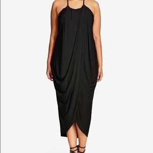 City Chic plus size draped front dress
